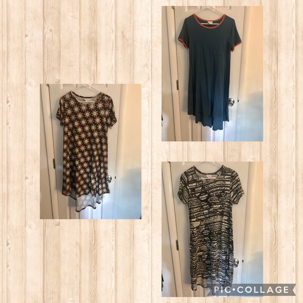 Lot of 3 LuLaRoe Carly dresses